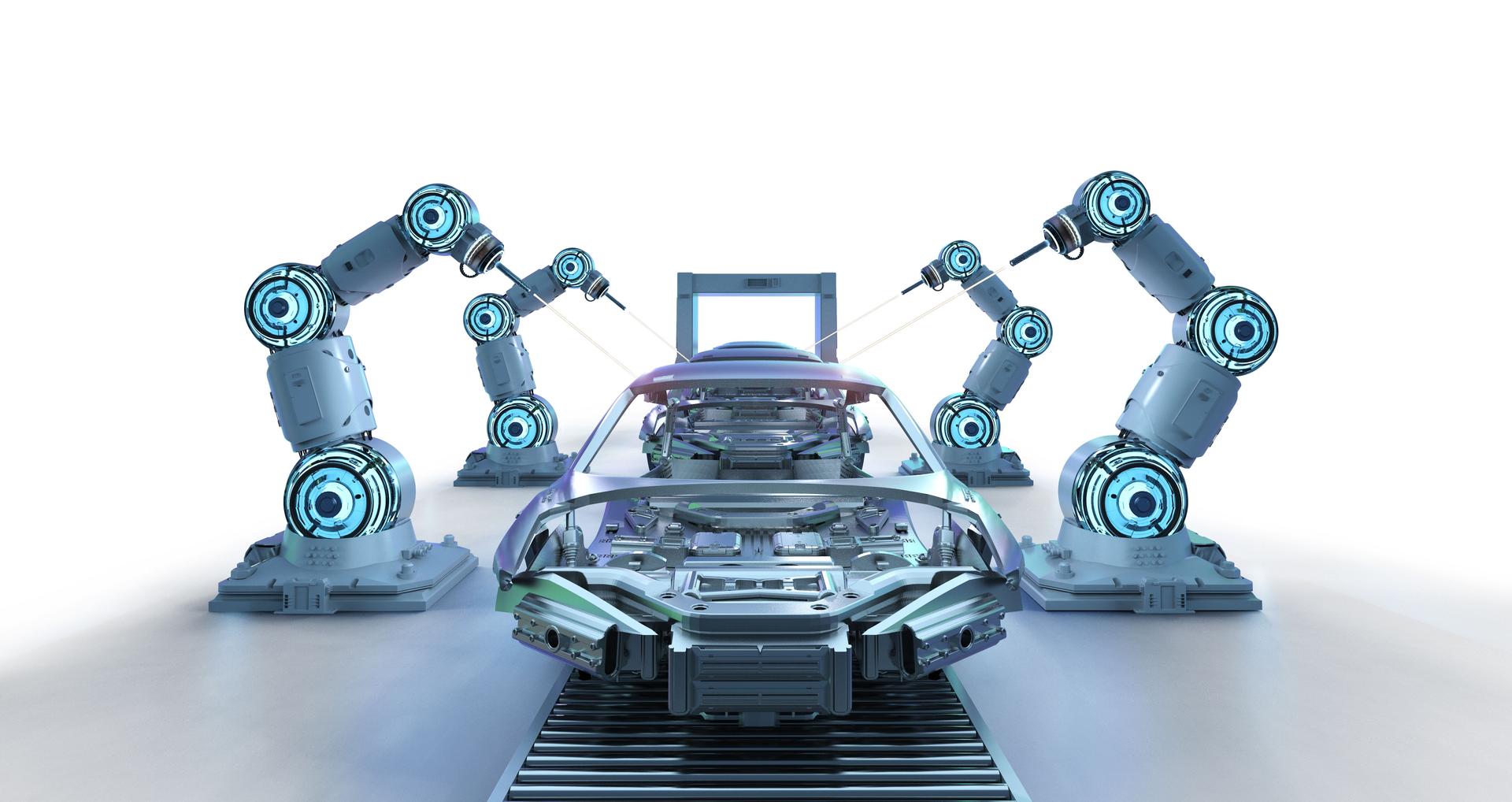 Automation aumobile factory concept